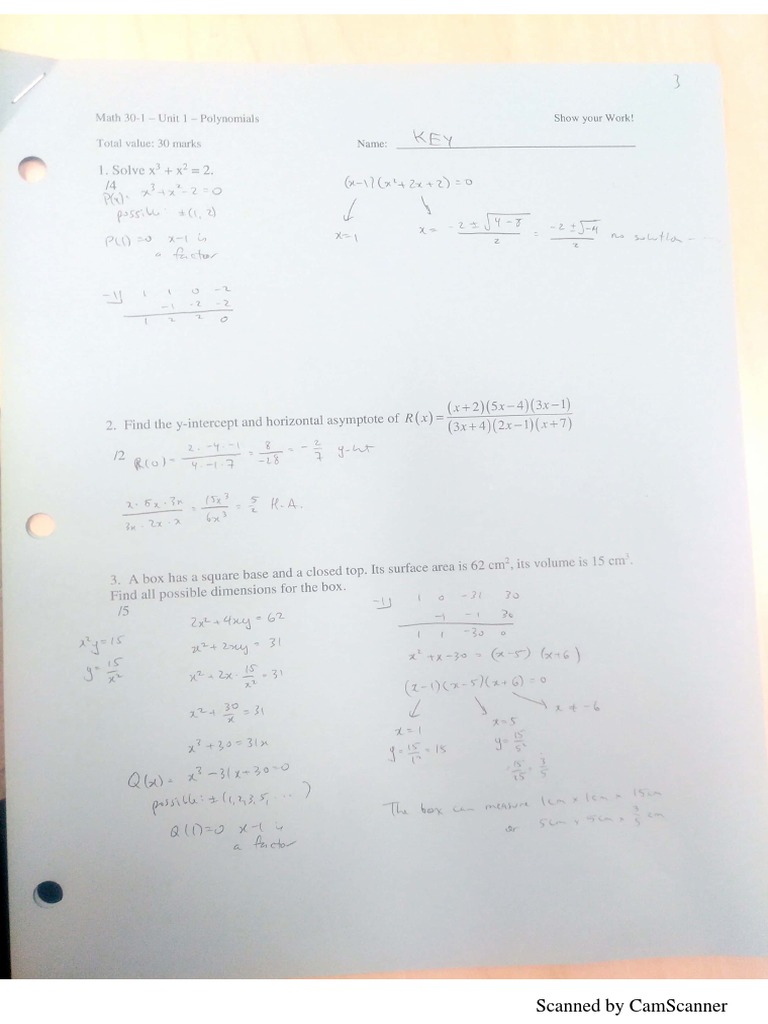 Polynomial Functions and Graph Analysis | PDF