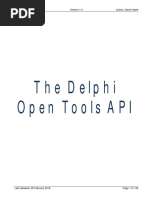 The Delphi IDE Open Tools API Version 1.0