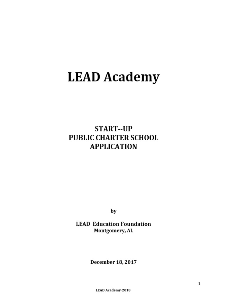 LEAD Academy Public Charter School Application | PDF | Project Based ...