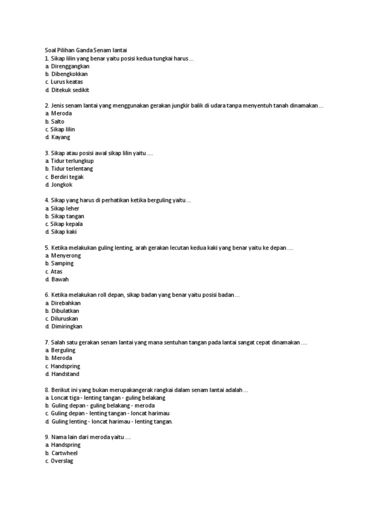 Pernyataan Berikut Yang Bukan Merupakan Ciri Gerakan Meroda Adalah Ini Cirinya