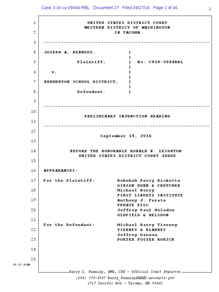Preliminary Injunction Denied PDF Injunction Testimony