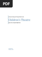 childrens theatre unit plan