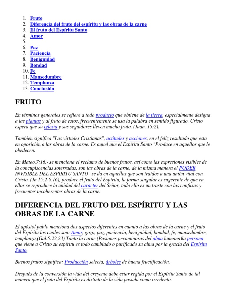 Detalle de Los Frtuos Del Espiritu | PDF | espíritu Santo | Cristo (título)