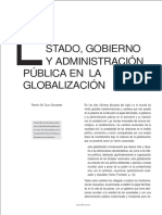 Estado, Gobierno y Admon Pública en La Globalización