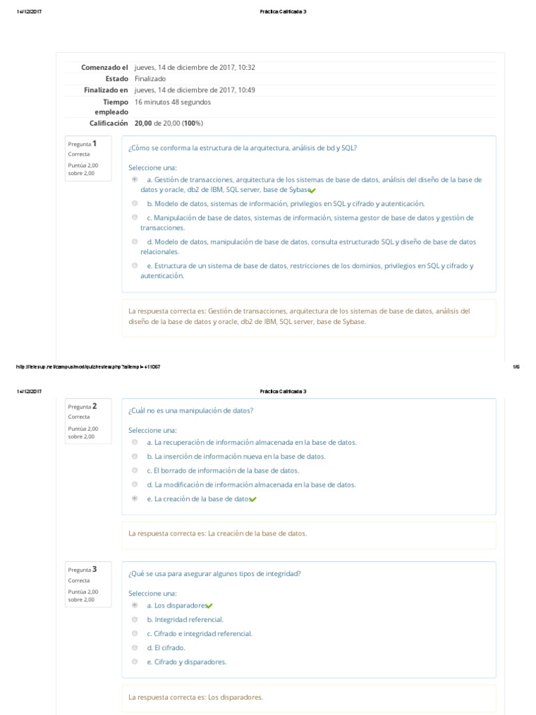 Práctica Calificada de Bases de Datos | PDF | SQL | Bases de datos
