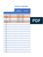 Inventory Stock Control Template