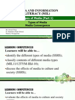 Types of Media and Media Convergence