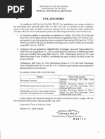 Tax Advisory BIR Form Shall Be Used For VAT PDF