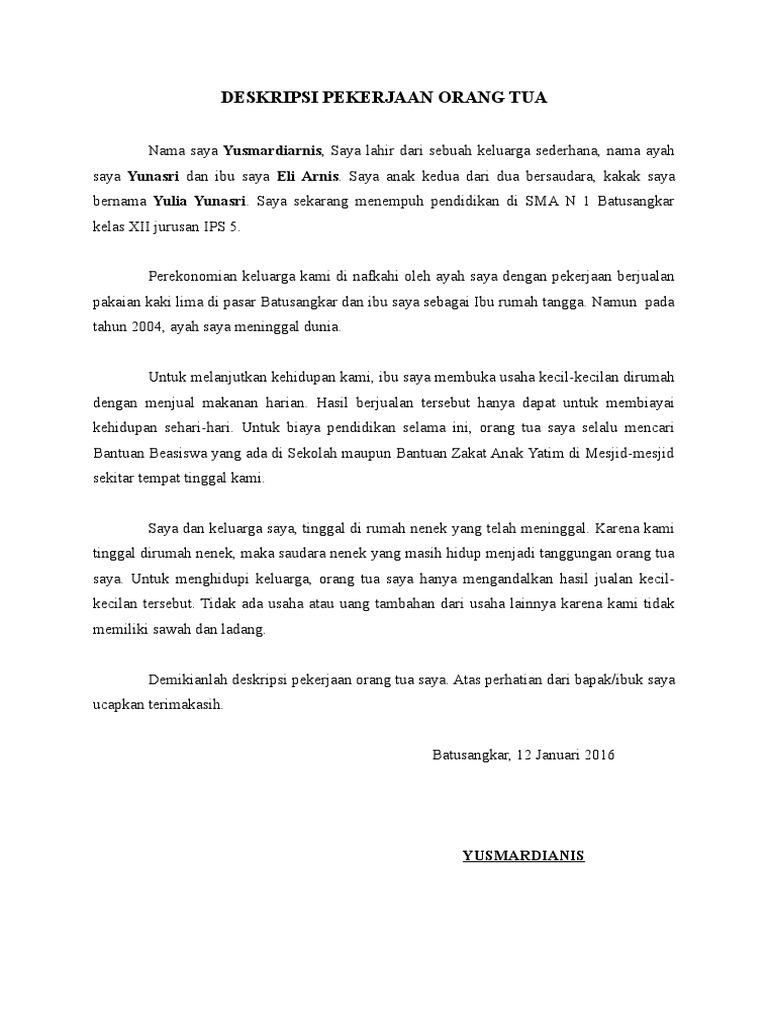 Contoh Biografi Contoh Biografi Tentang Ayah