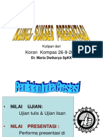 KUNCI  SUKSES  PRESENTASI