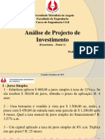 Análise de Projeto de Investimento da Universidade Metodista de Angola Parte 1