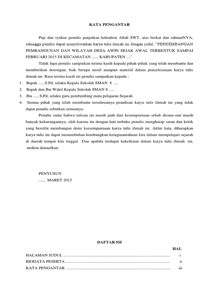 Contoh Makalah Tentang Pemerintahan Desa