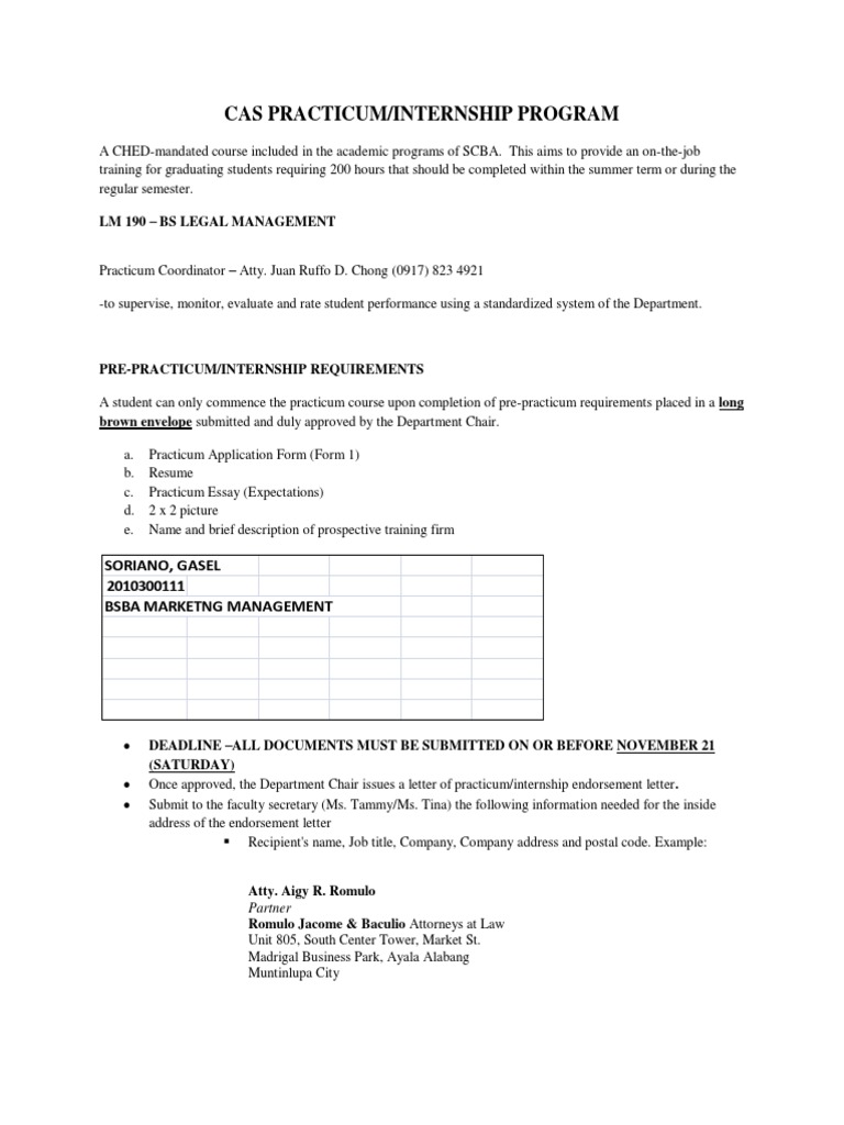 Internship program template image