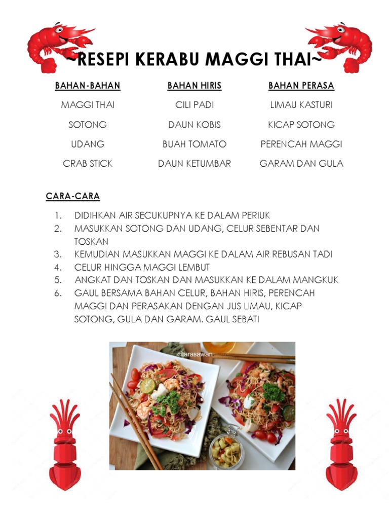 Resepi Kerabu Maggi Thai Pdf