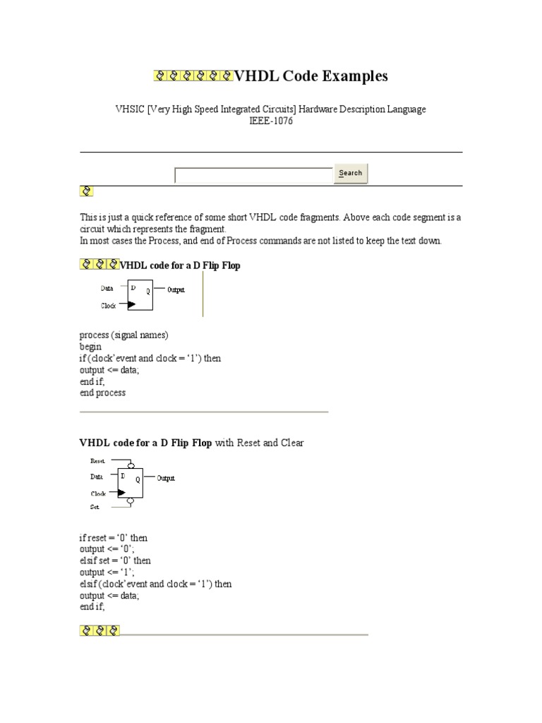 VHDL Code Examples | Vhdl | Logic Synthesis | Free 30-day Trial | Scribd