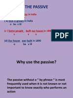 The Passive: (A) People Grow Rice in India S V O
