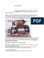 Cara Mengetes Motor Starter Tanpa Beban