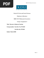 Download Assignment- Threats to Malaysia Tourism by Shinji Shen SN37140133 doc pdf