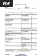 Business Financial Statement Form 1