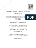 Métodos de Evaluación Económica