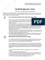 Strategy Guide For The OET Reading Test - Part A: Get A Very Quick Overview of The 4 Texts (Max 20 Seconds)