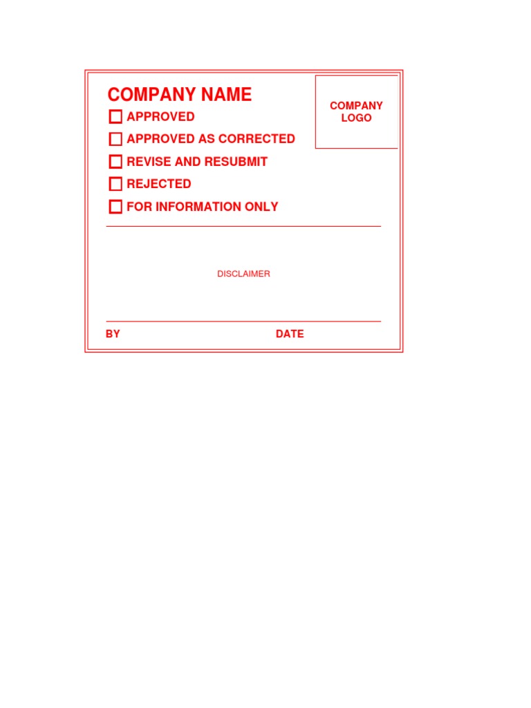 Company Name: Approved Approved As Corrected Revise and Resubmit | PDF