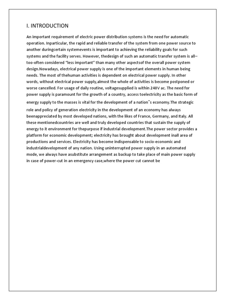 Automatic Power Supply Control System | PDF | Microcontroller | Power ...