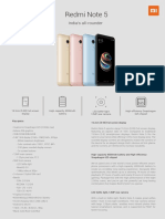 Redmi Note 5 - One Pager