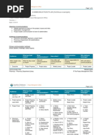 Sample Communication Plan