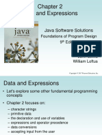 Data and Expressions: Java Software Solutions