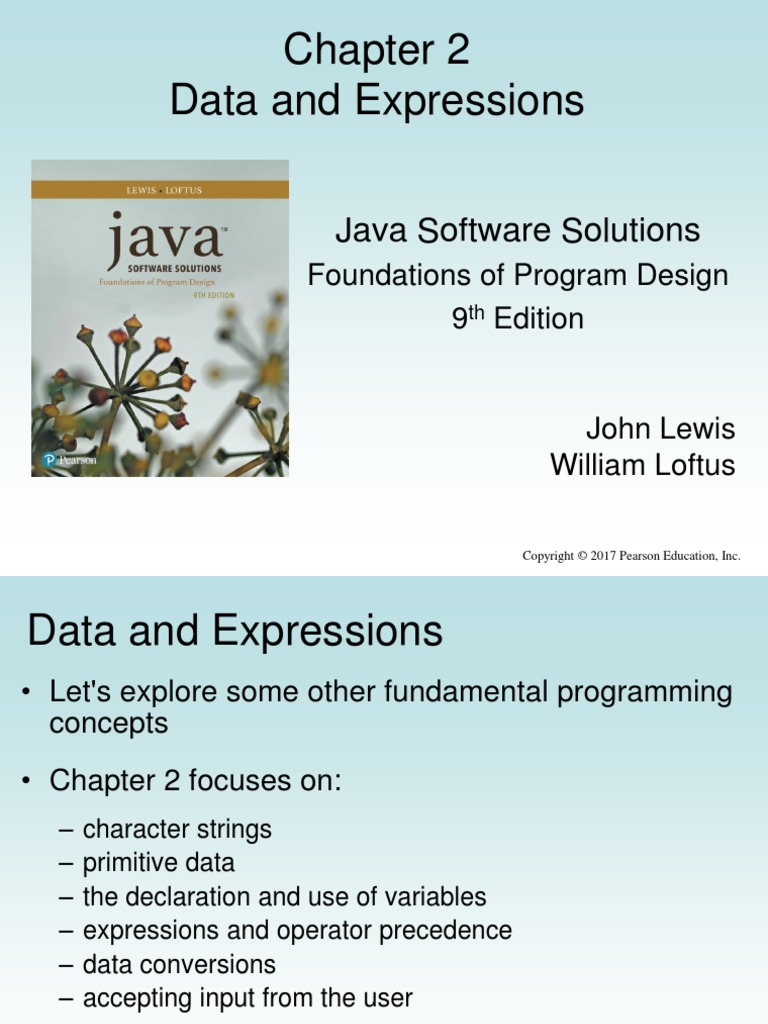 Data and Expressions: Java Software Solutions | PDF | Data Type ...