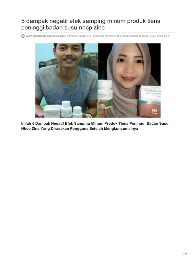 Dampak Negati 5 Dampak  Negatif  Efek Samping Minum Produk Tiens Peninggi 