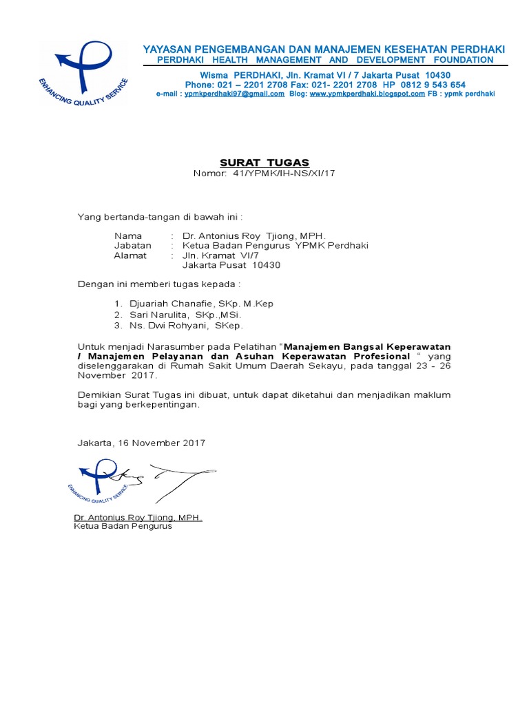 Surat Tugas Narasumber 1