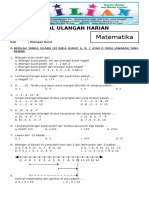 Soal Matematika Kelas 4 SD Bab 7 Bilangan Bulat Dan Kunci Jawaban 