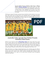 Australia Gelar Agenda Dan Seleksi Pemain Sebelum Piala Dunia 2018.