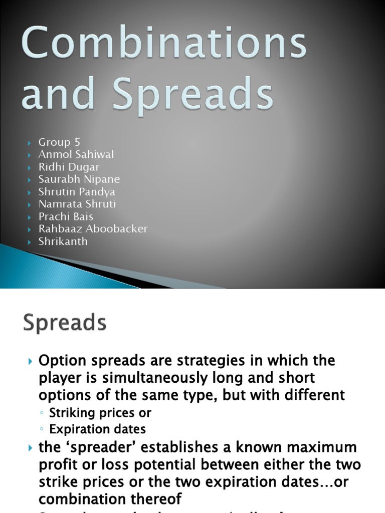 Combinations and Spreads PDF Option (Finance) Stocks