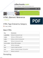 HTML Element Reference: HTML Tags Ordered by Category