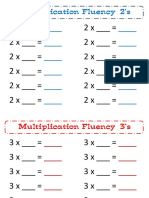 Multiplication Fluency Mad Minutes