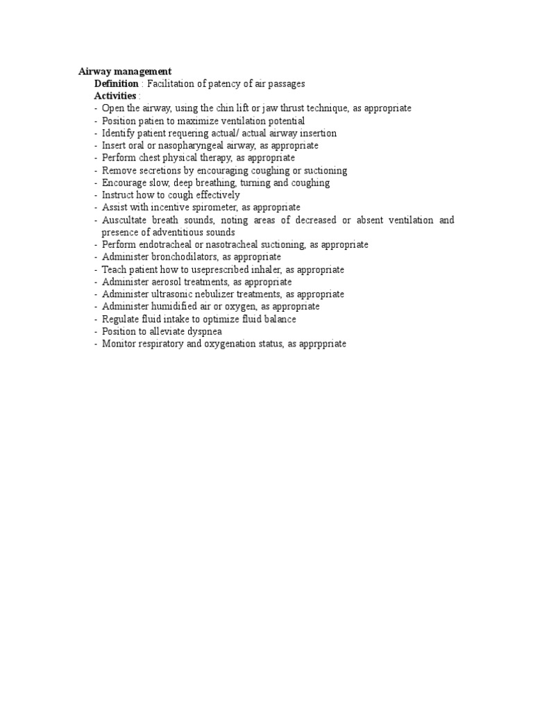 Airway Management Pdf