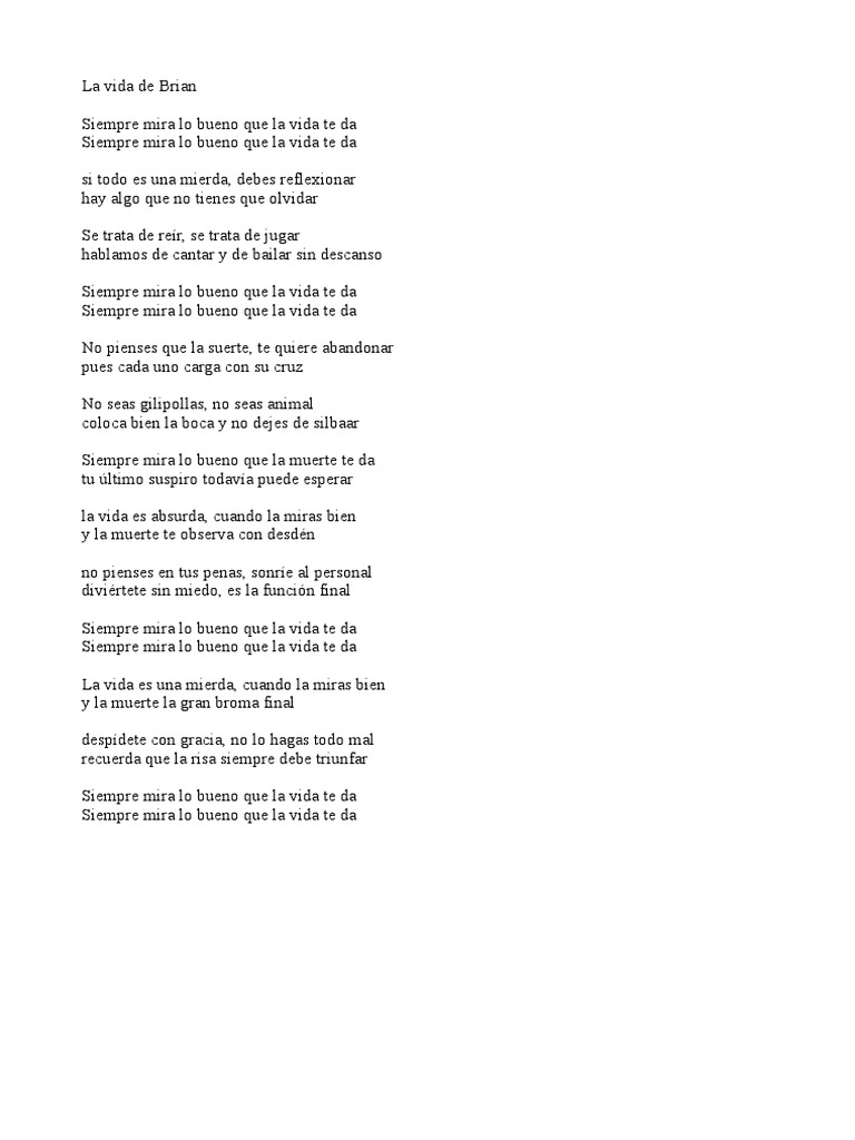 Viva La Vida Letra En Español