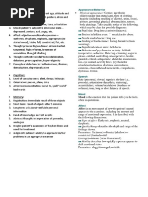 Mental Status Exam 