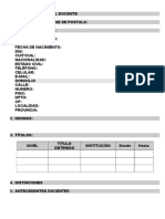 Modelo CV Concursos Docentes