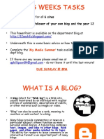 This Weeks Tasks: Register Accounts For All 6 Sites Media Blog