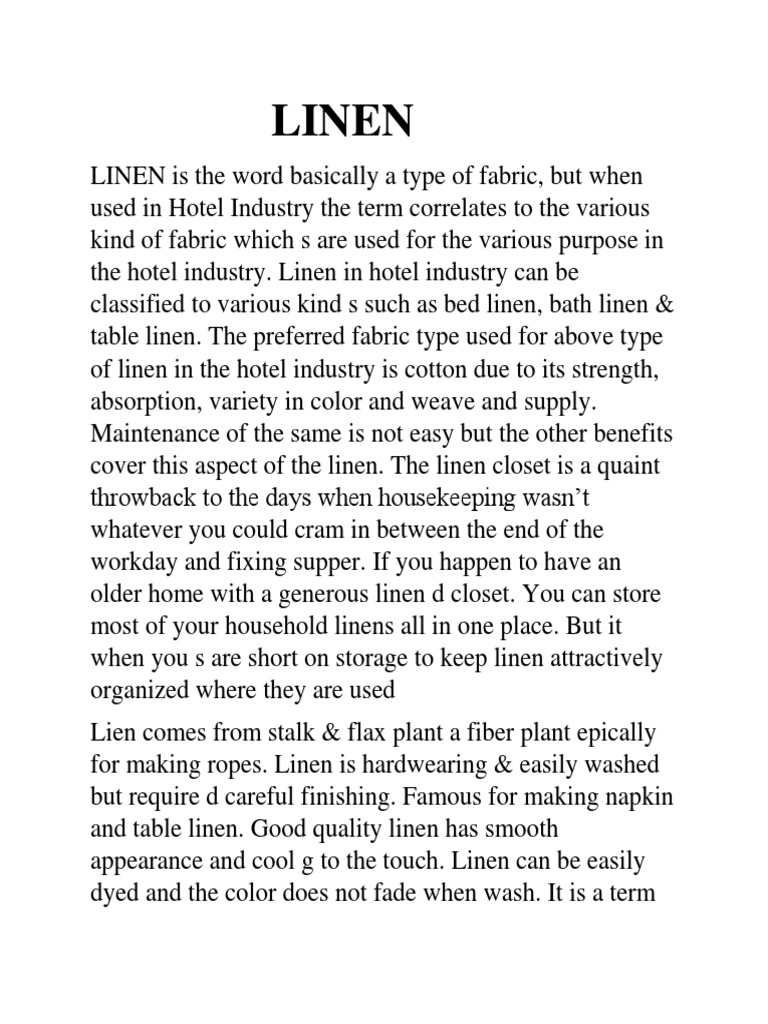 LINEN Word PDF Pillow Bedding