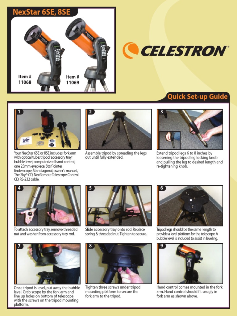 Celestron Nexstar 6SESetup Guide.pdf Tripod (Photography) Optical
