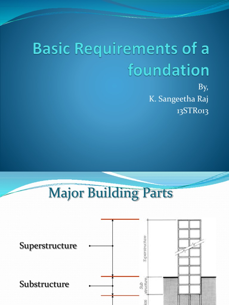 Basic Requirements of a Foundation Soil Foundation (Engineering)