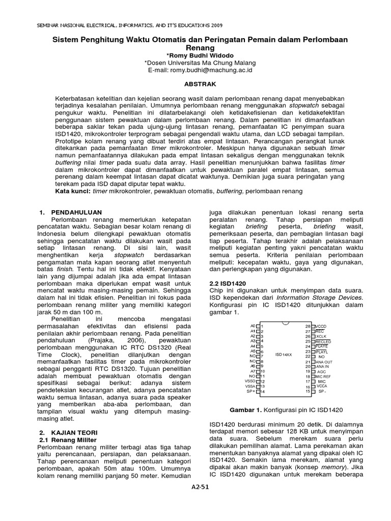 Sistem Timer Otomatis Perlombaan Renang | PDF