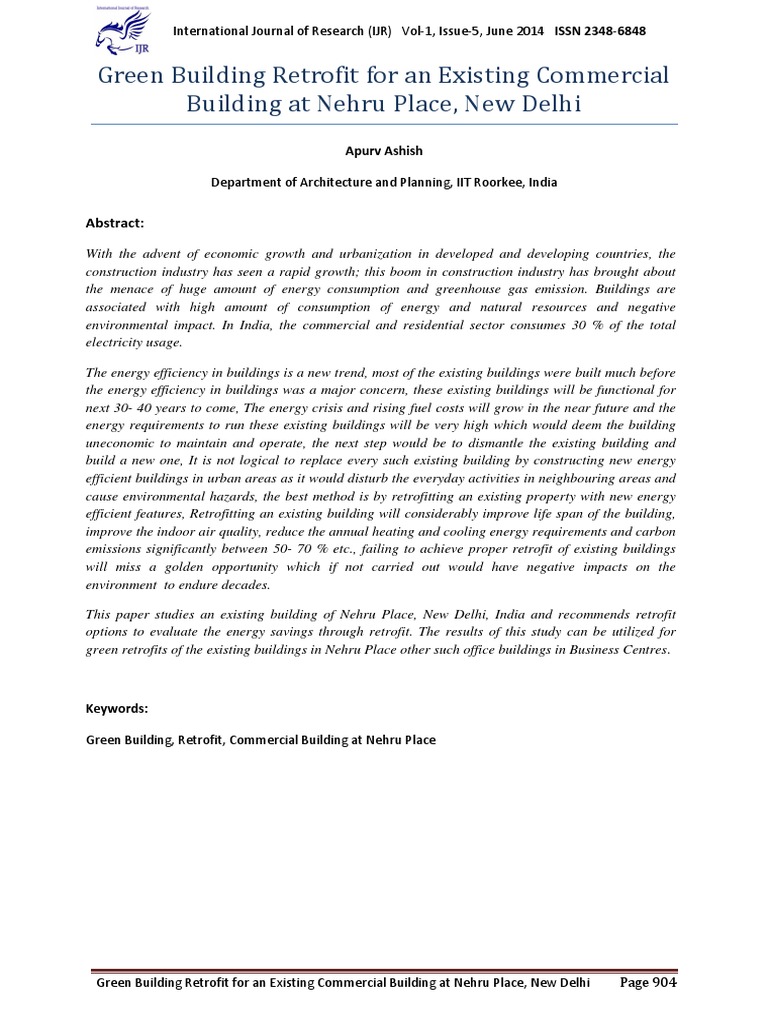 Green Building Retrofit For An Existing Commercial Building at Nehru ...