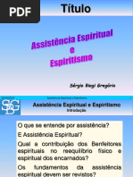 Assistencia Espiritual e Espiritismo