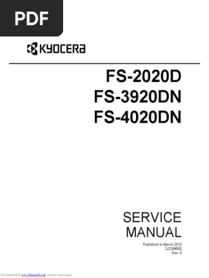KYOCERA Fs2020d - MANUAL SERVICE PDF | PDF | Printer (Computing.